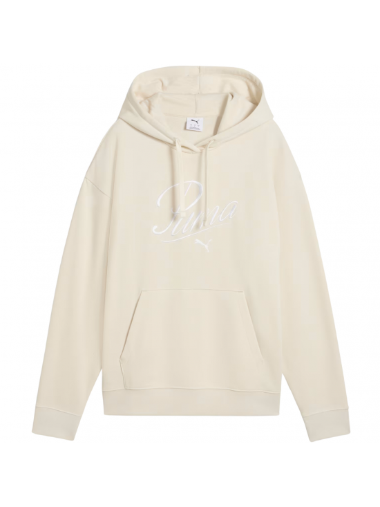 Dámska mikina s kapucňou Puma Ess Script Comfort, krémová 684983 87